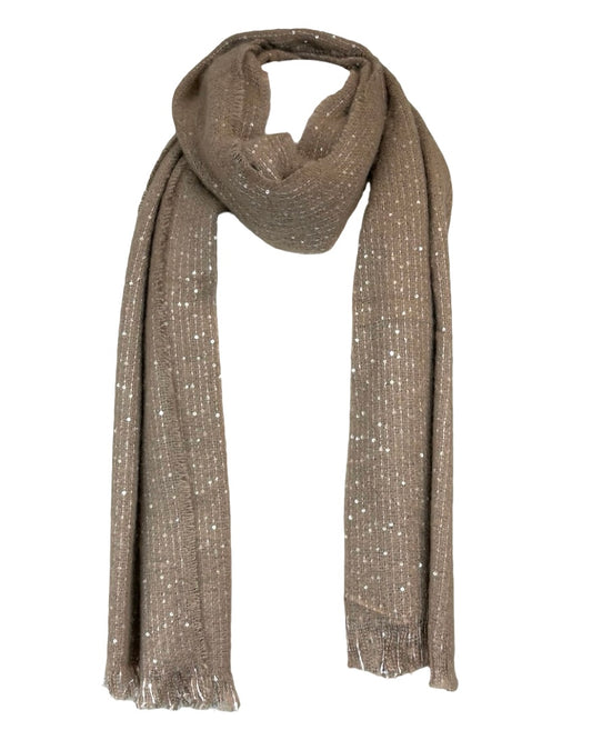 Sequin Raw Edge Scarf
