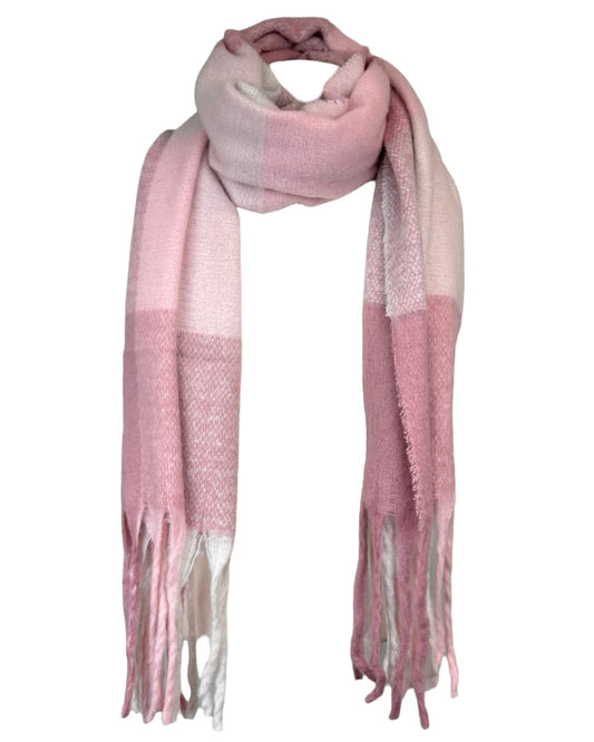Thick Check Tassel Scarf
