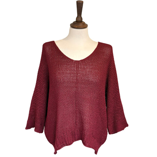 Elsie Mesh Three Quarter Sleeve Top