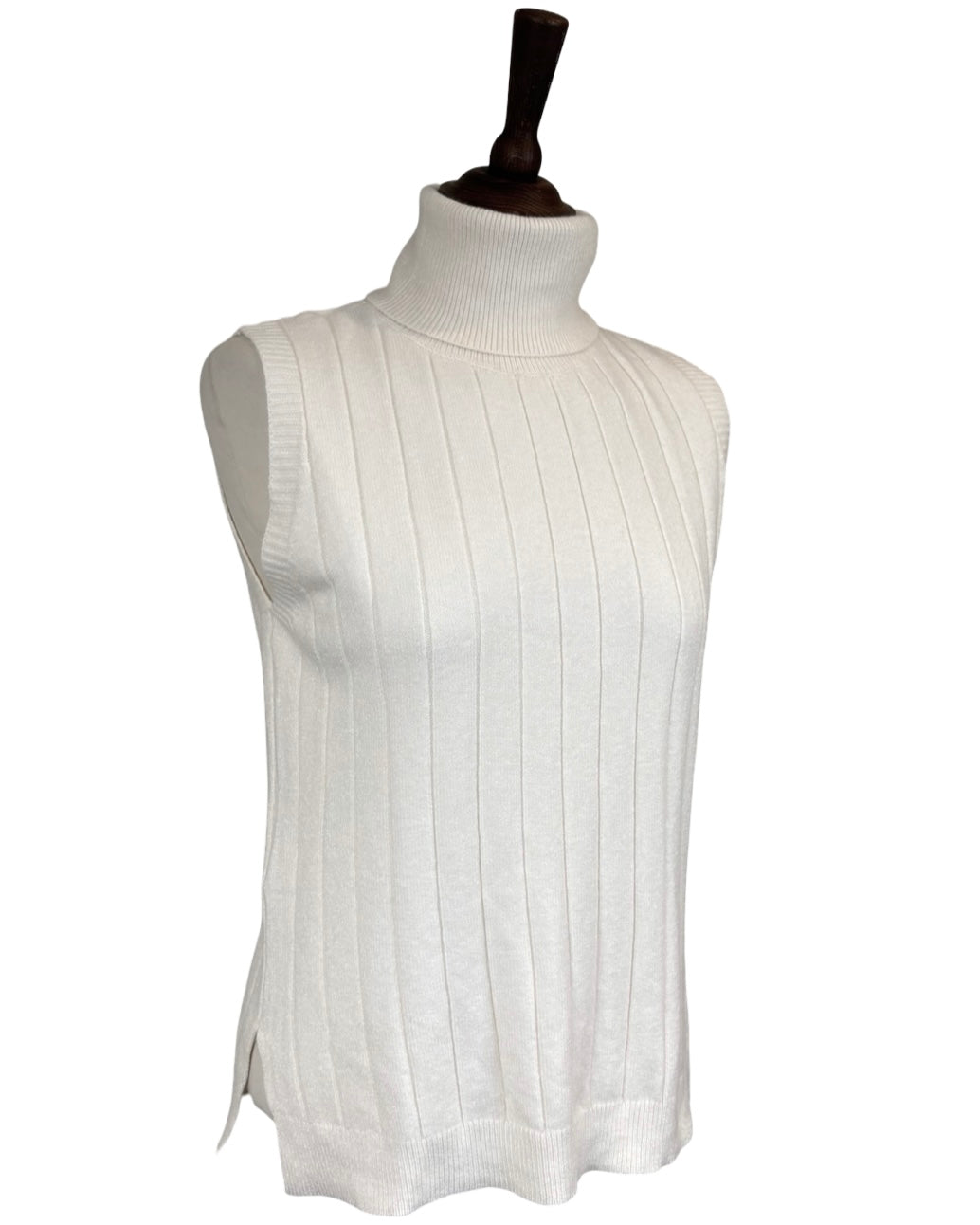 Camila Polo Neck Ribbed Tank Top
