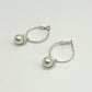Pearl Drop Hoop Earrings