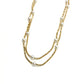Chain Necklace With Glass Pearl Beads