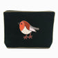 Dark Green Robin Medium Velvet Pouch
