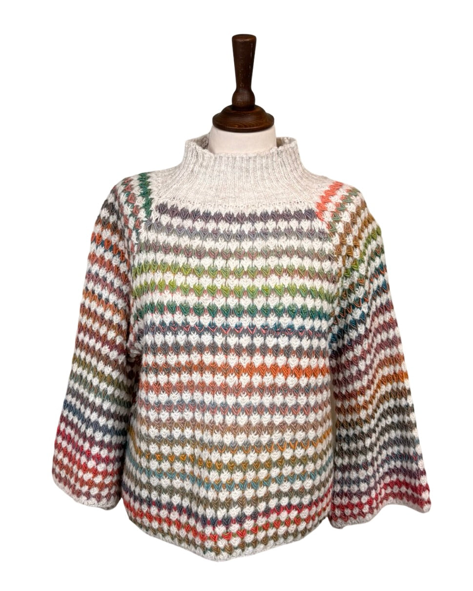 Rosalind Crochet Funnel Neck Jumper