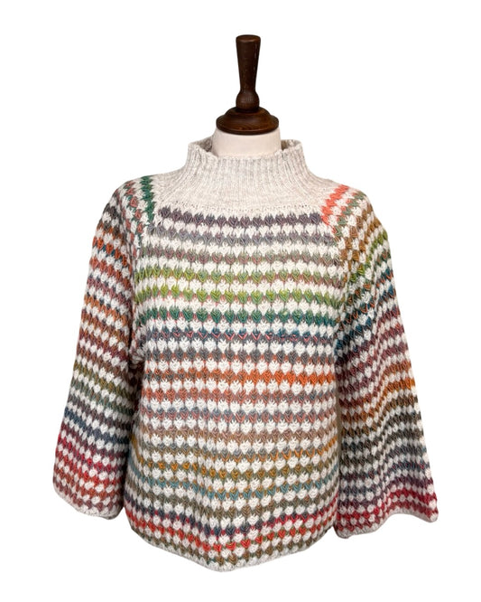 Rosalind Crochet Funnel Neck Jumper