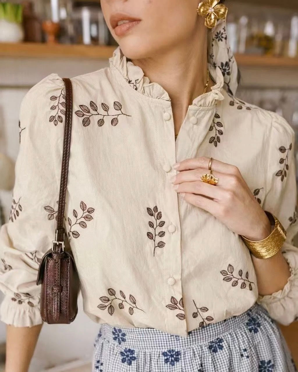 Arlette Leaf Blouse
