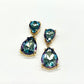 Faceted Glass Stone Drop Earrings