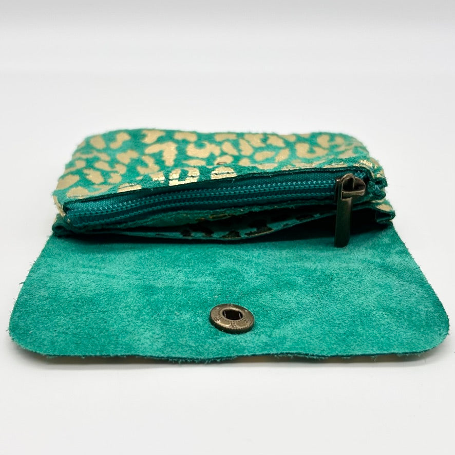 Leather Animal Print Coin Purse