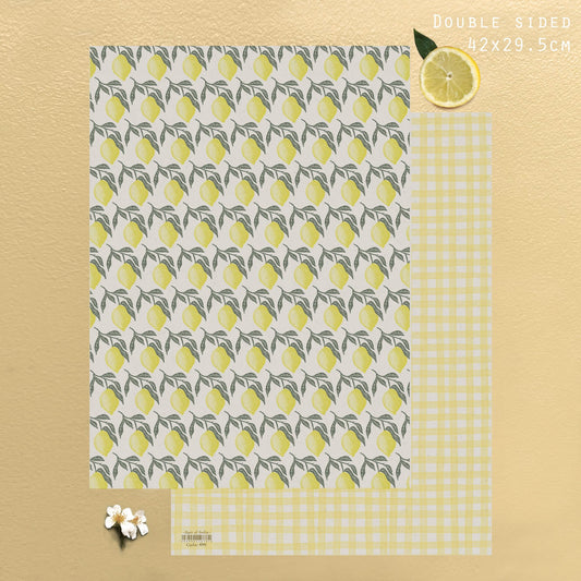 Small Gift Wrap Sheet-Lemons