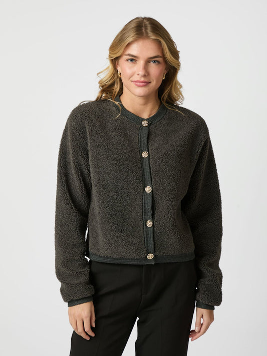 Neo Noir Limo Fluffy Knit Cardigan