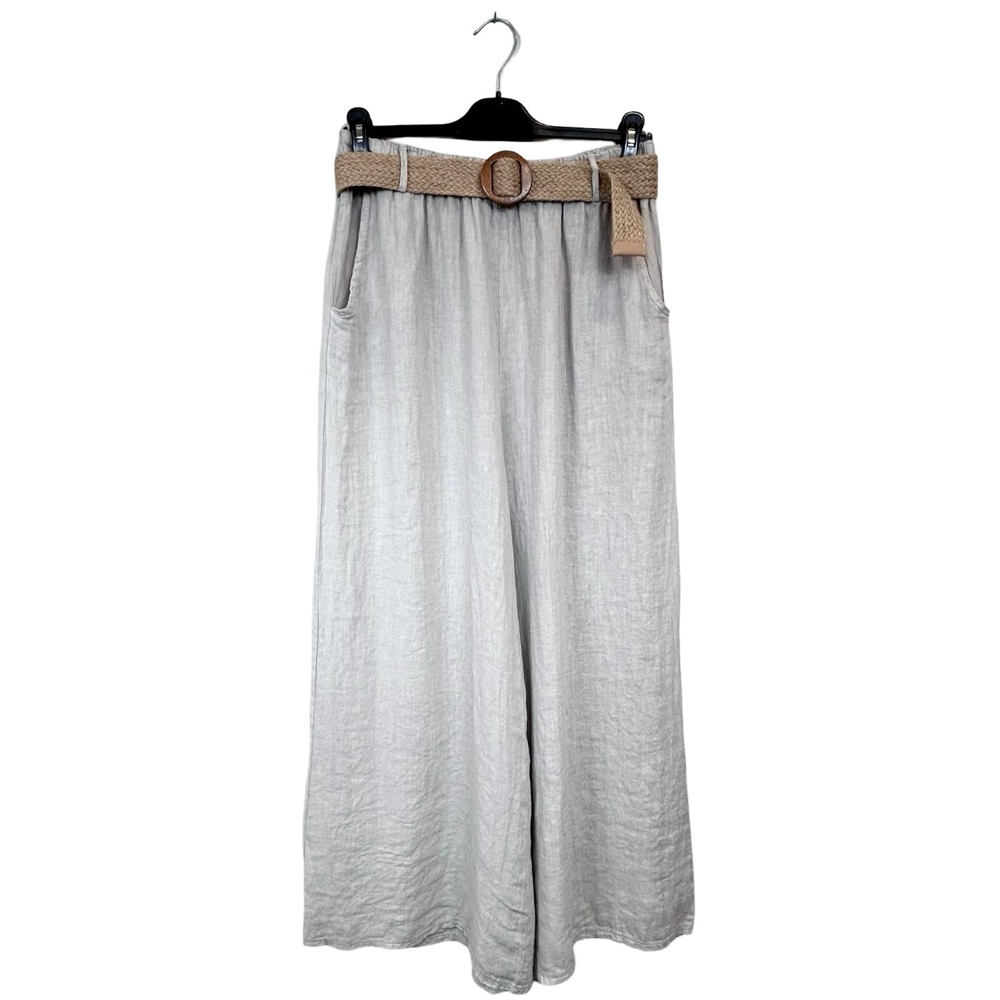 June Belted Linen Trousers