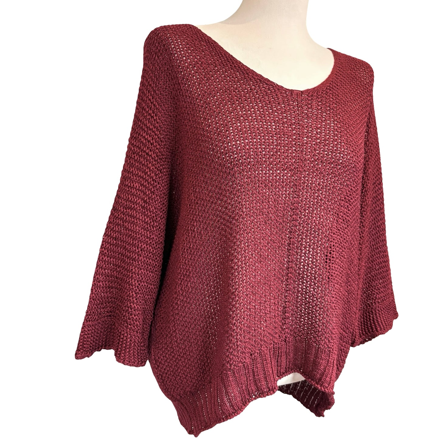 Elsie Mesh Three Quarter Sleeve Top