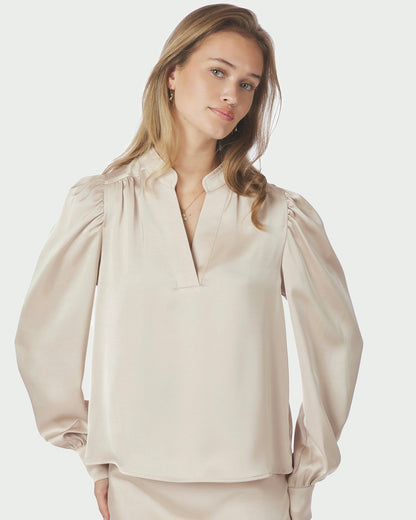 Neo Noir Rosslyn Heavy Sateen Blouse