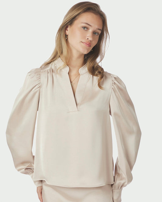 Neo Noir Rosslyn Heavy Sateen Blouse