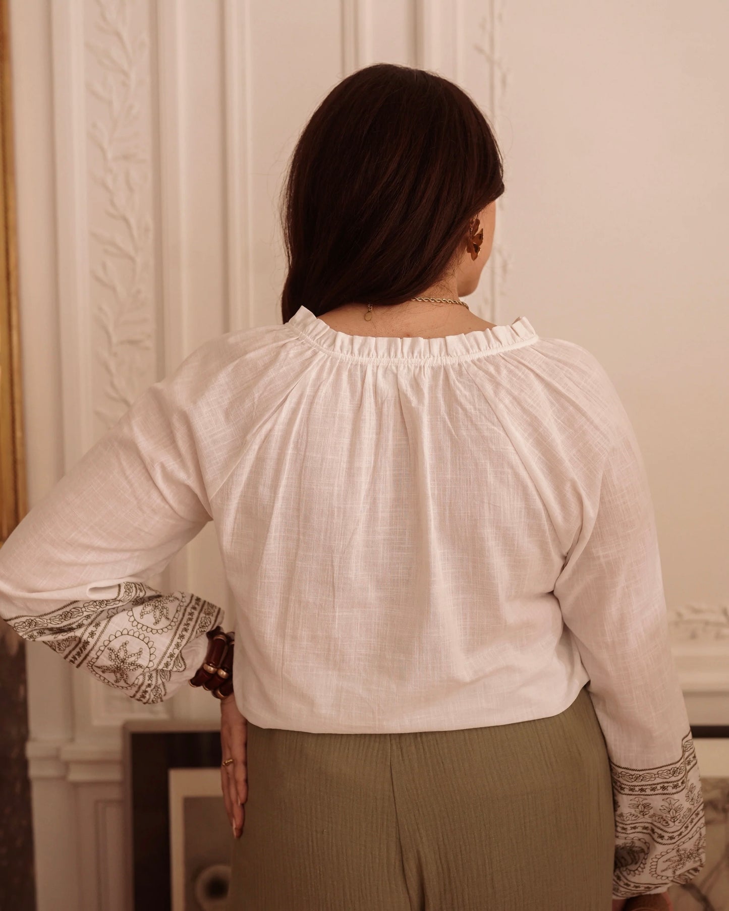 Clemmie Embroidered Tassel Blouse