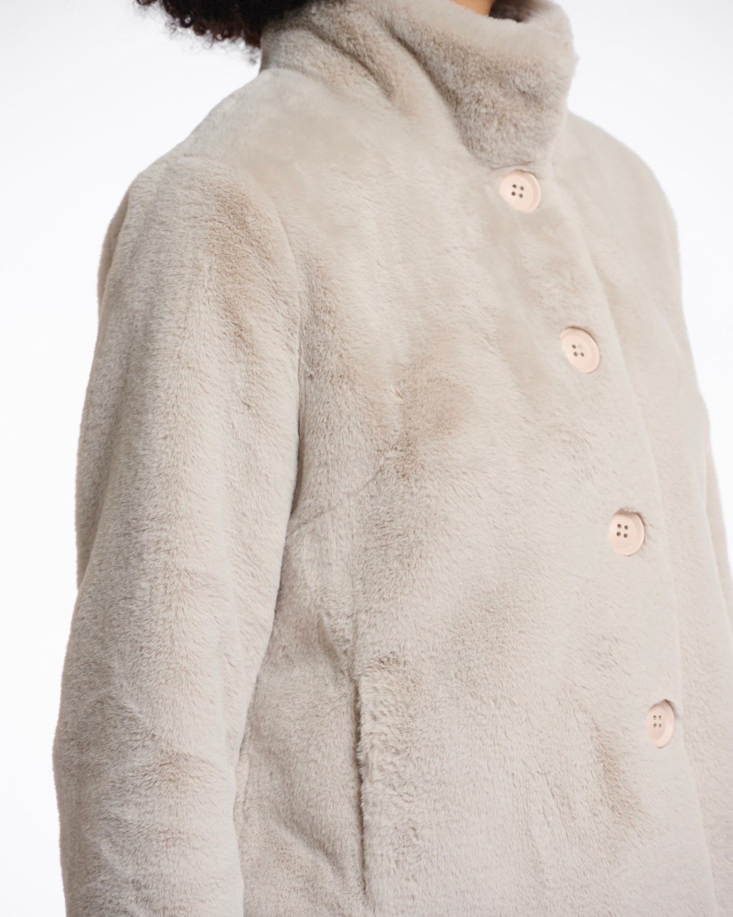 Rino & Pelle Vie Single Breasted Faux Fur Jacket