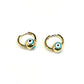 Beaded Blue Eye Hoop