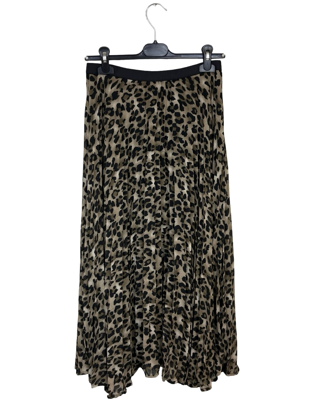 Leah Leopard Chiffon Pleated Skirt
