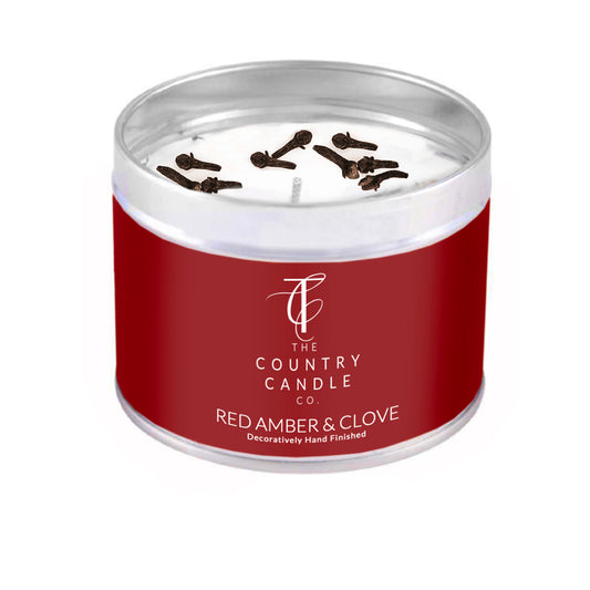 Red Amber & Clove Candle Tin