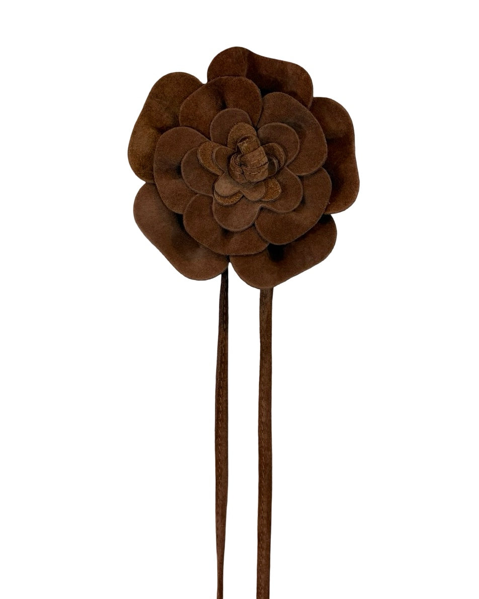 Suede Flower Belt