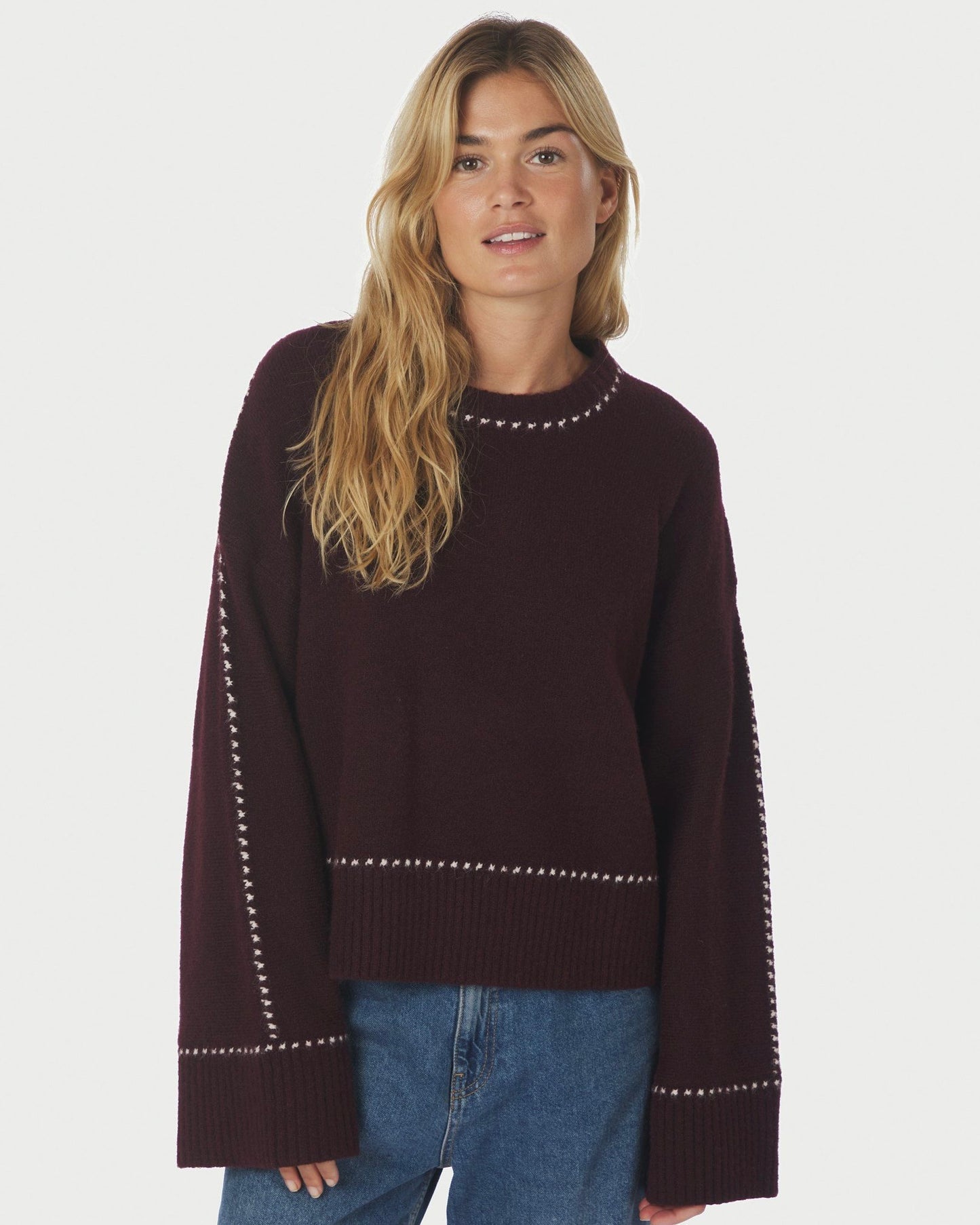 Neo Noir Roeme Knit Stitch Jumper