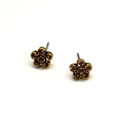Mini Crystal Flower Studs