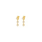 Talis Chains CZ Two Drop Huggies