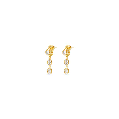 Talis Chains CZ Two Drop Huggies