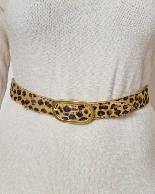 Leather Leopard Belt