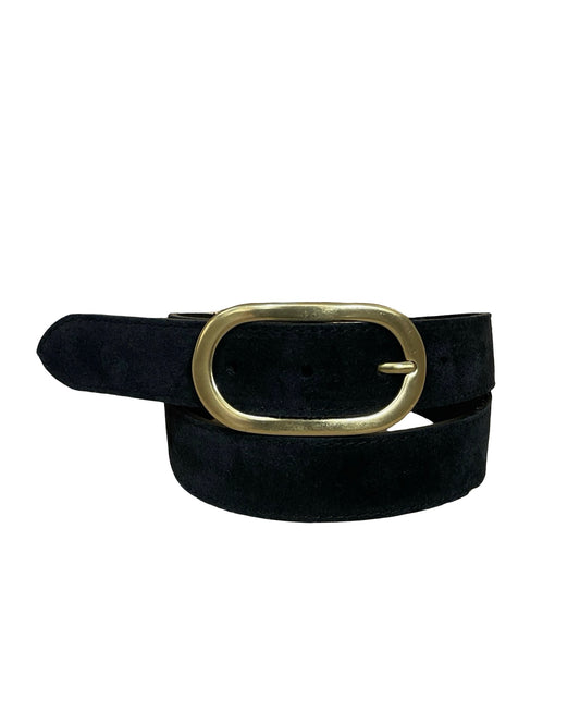 Vintage Buckle Suede Belt
