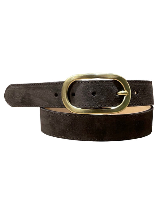 Vintage Buckle Suede Belt