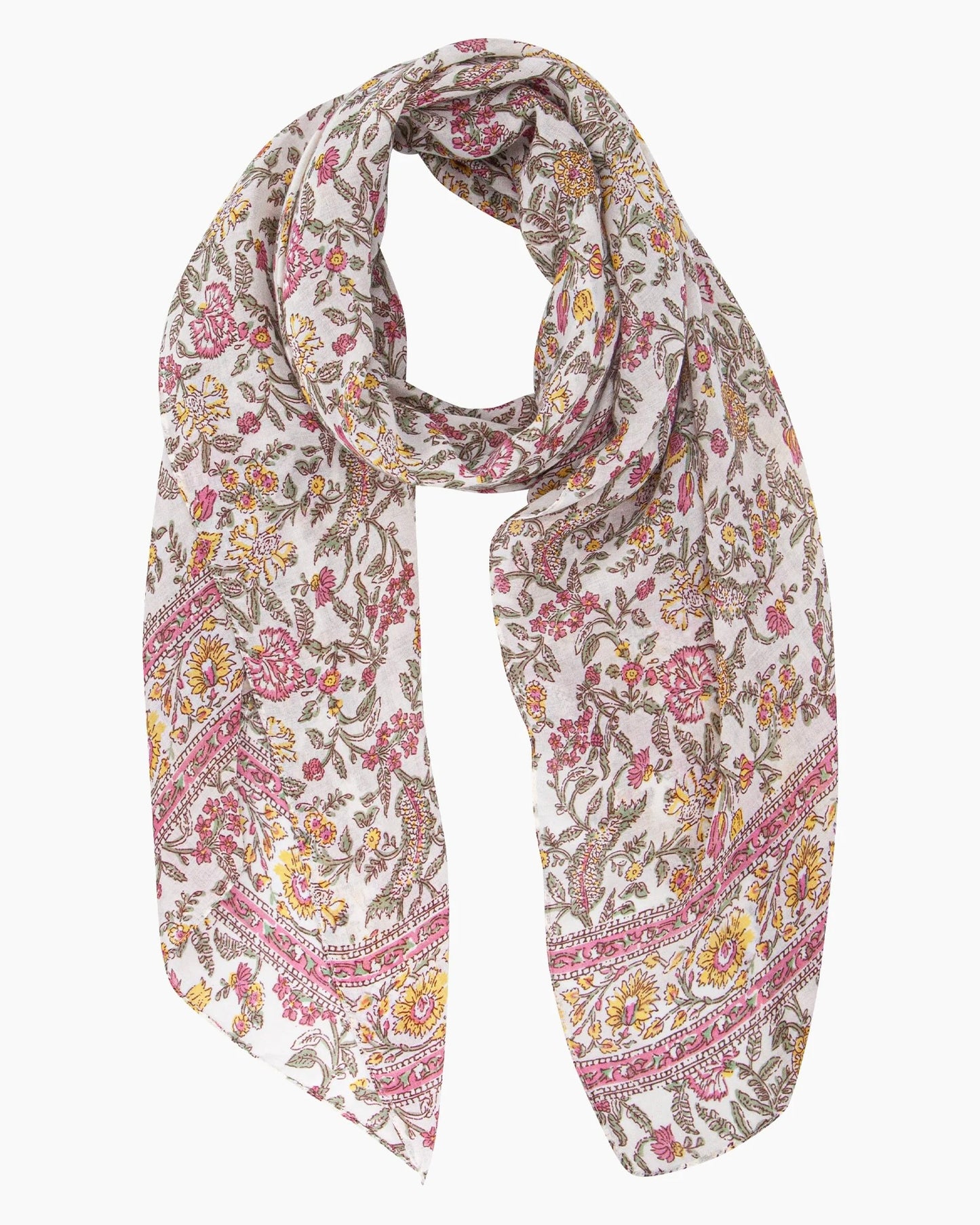 Delicate Floral Lightweight Scarf