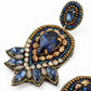 Blue & Gold Art Deco Earrings