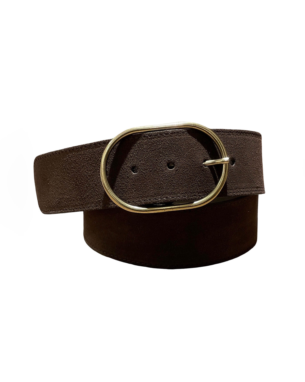 Suede Oval Buckle Belt