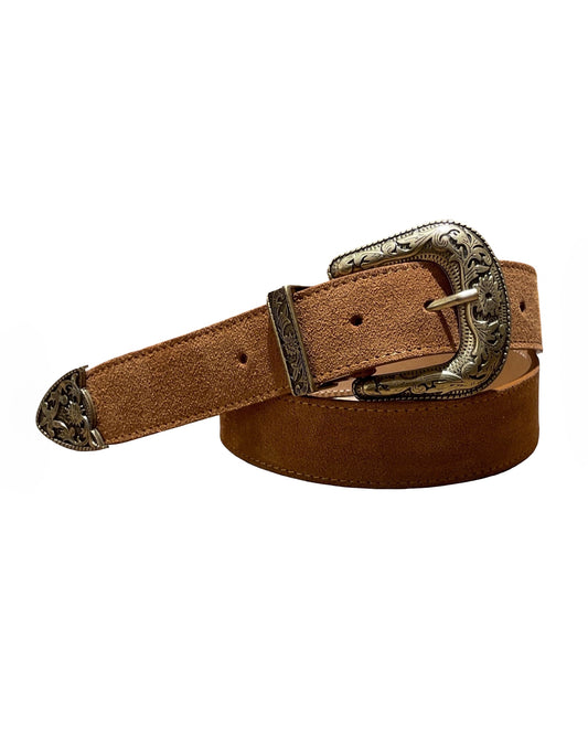 Vintage Buckle Suede Belt
