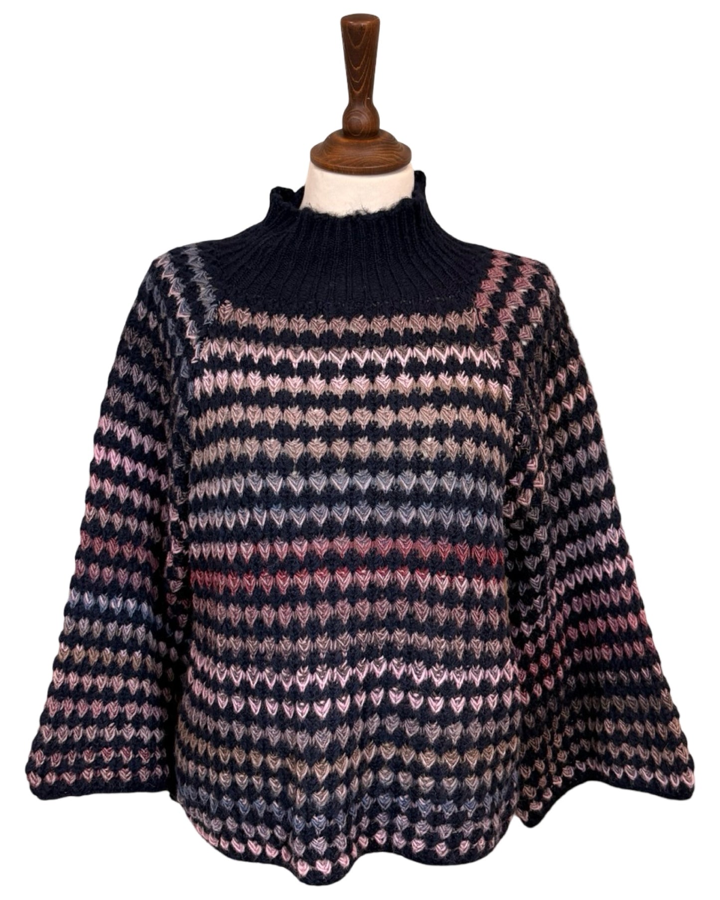 Rosalind Crochet Funnel Neck Jumper