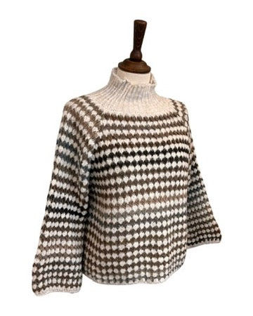 Rosalind Crochet Funnel Neck Jumper