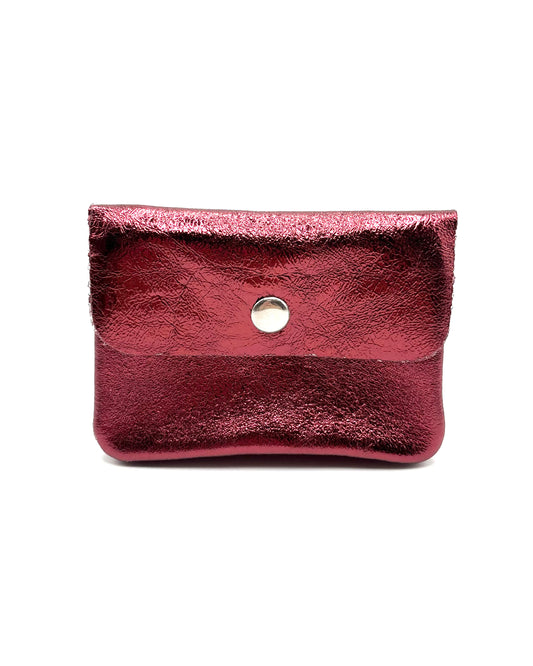Metallic Leather Coin Purse