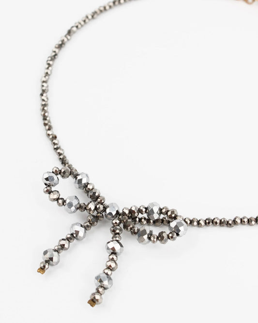 Silver Bow Necklace