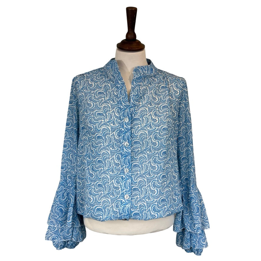 Jodi Leaf Print Blouse