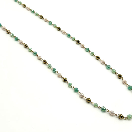 Long Crystal chain Necklace