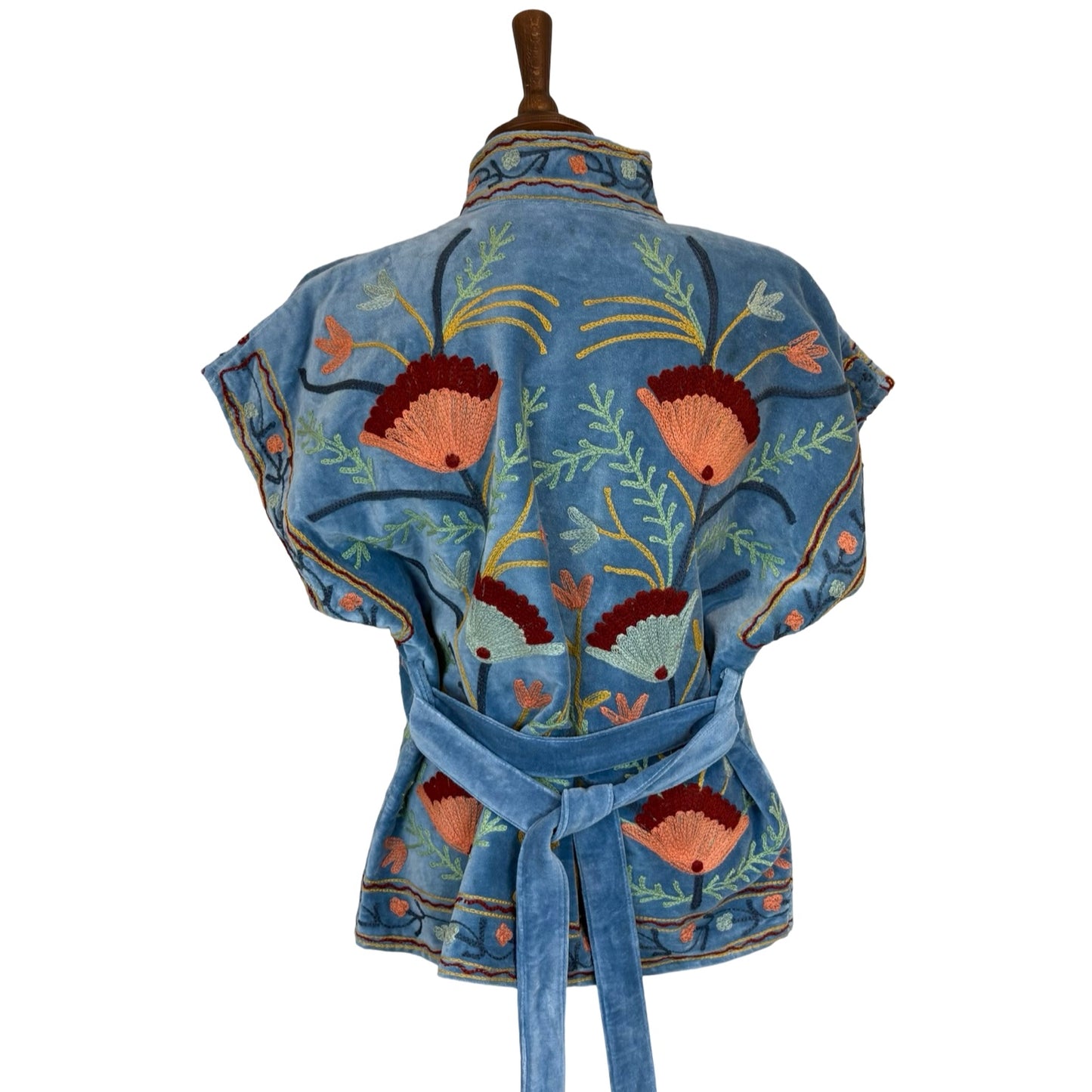 Milla Velvet Embroidered Vest