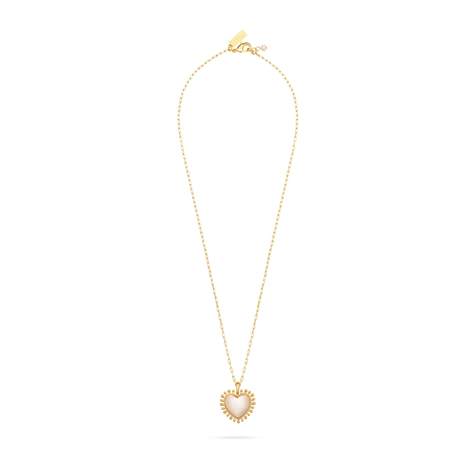 Talis Chains Mini Heart Pendant Necklace - Mother Of Pearl