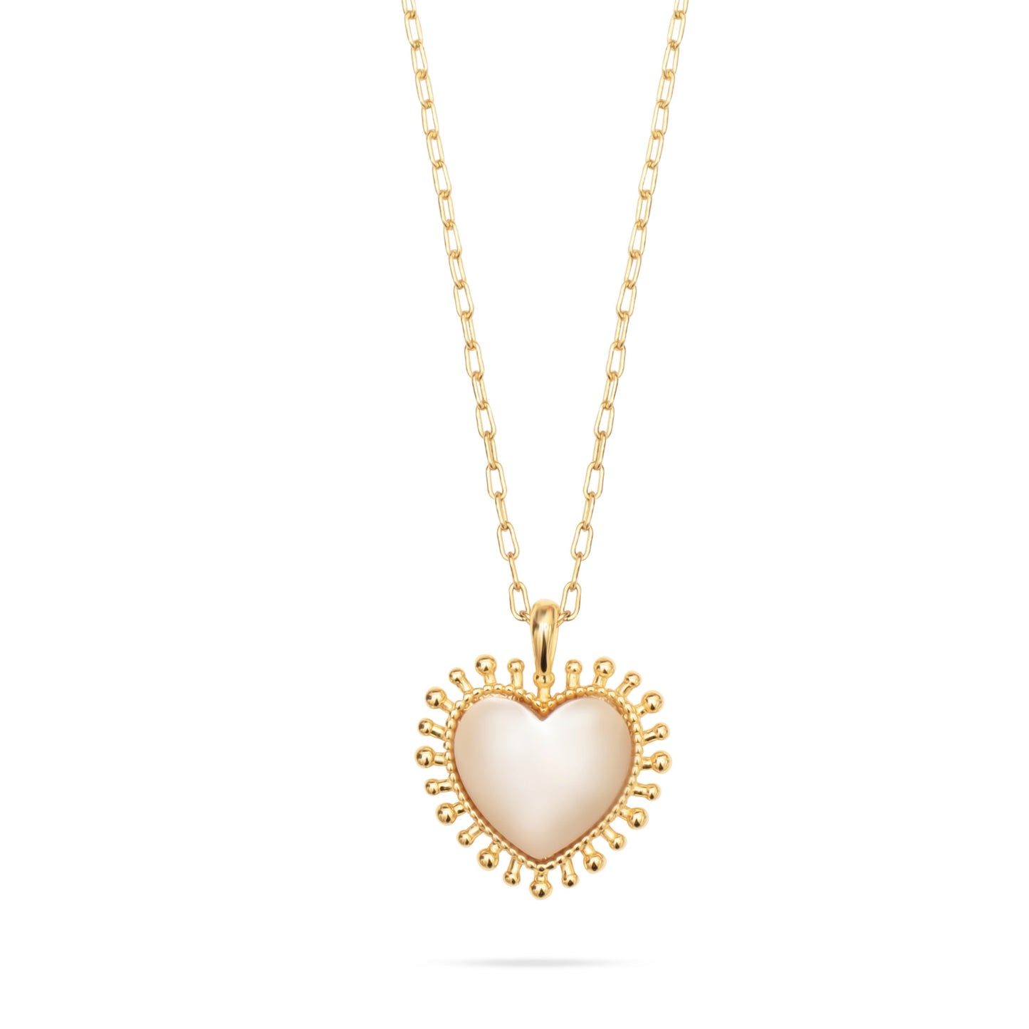 Talis Chains Mini Heart Pendant Necklace - Mother Of Pearl