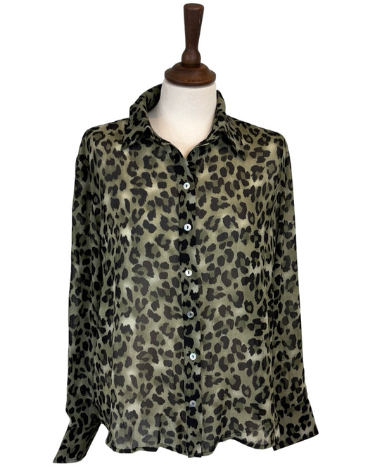 Anna Sheer Leopard Shirt