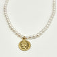 Pearl Necklace With Coin Pendant