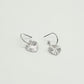 Shiny Texture Heart Drop Earrings