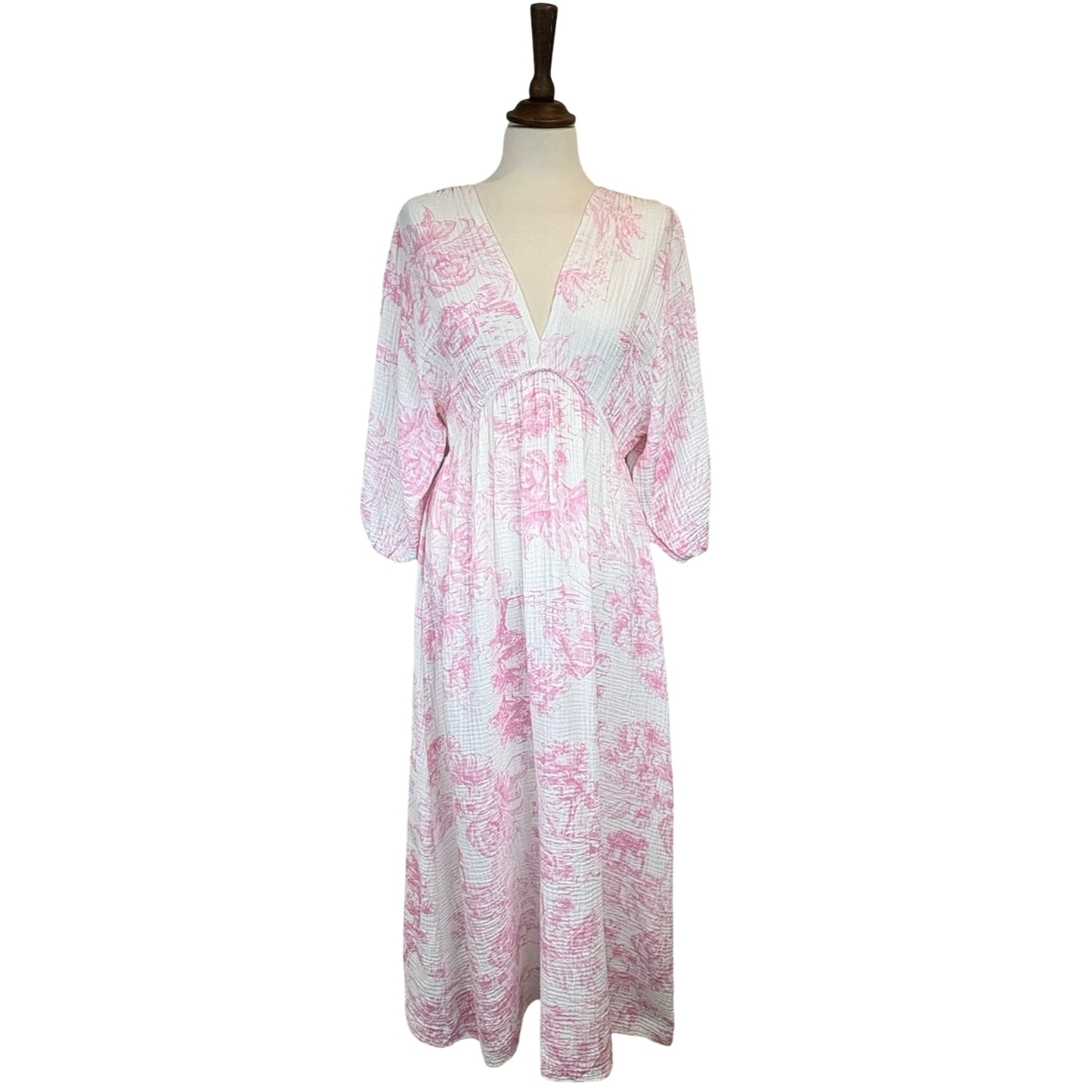 Billie Toile Print Tie Back Dress