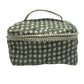 Gingham Trio Vanity Block Print Cosmetic Bags