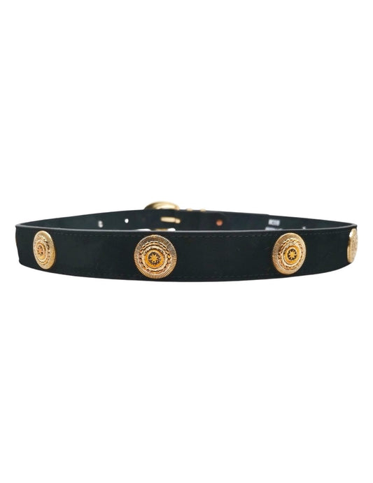 Suede Gold Disc Belt